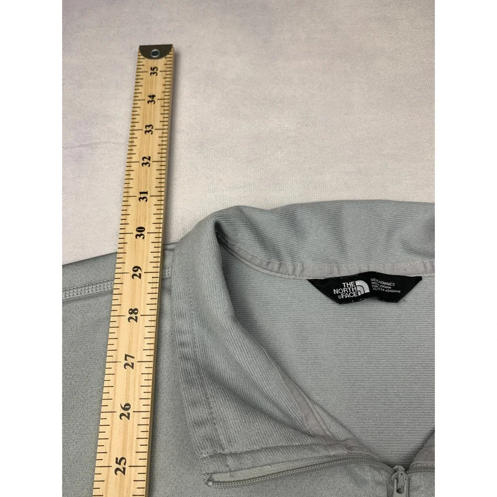 The North Face Mens XL Quarter Zip Pullover Grey Travelers Logo Performance‎ Top